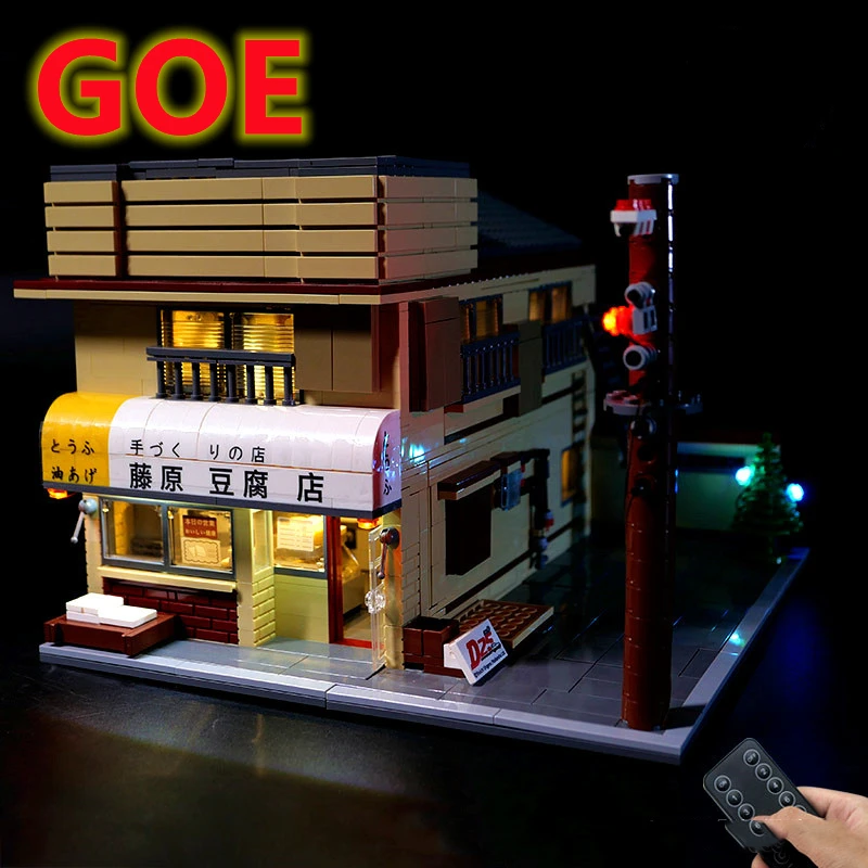 

GOE набор со светодиодный Ной подсветкой для C61031 Initial D Fujiwara Takukai Tofu Shop, строительные блоки, кирпичи, светящийся набор, игрушки, подарки для дете...