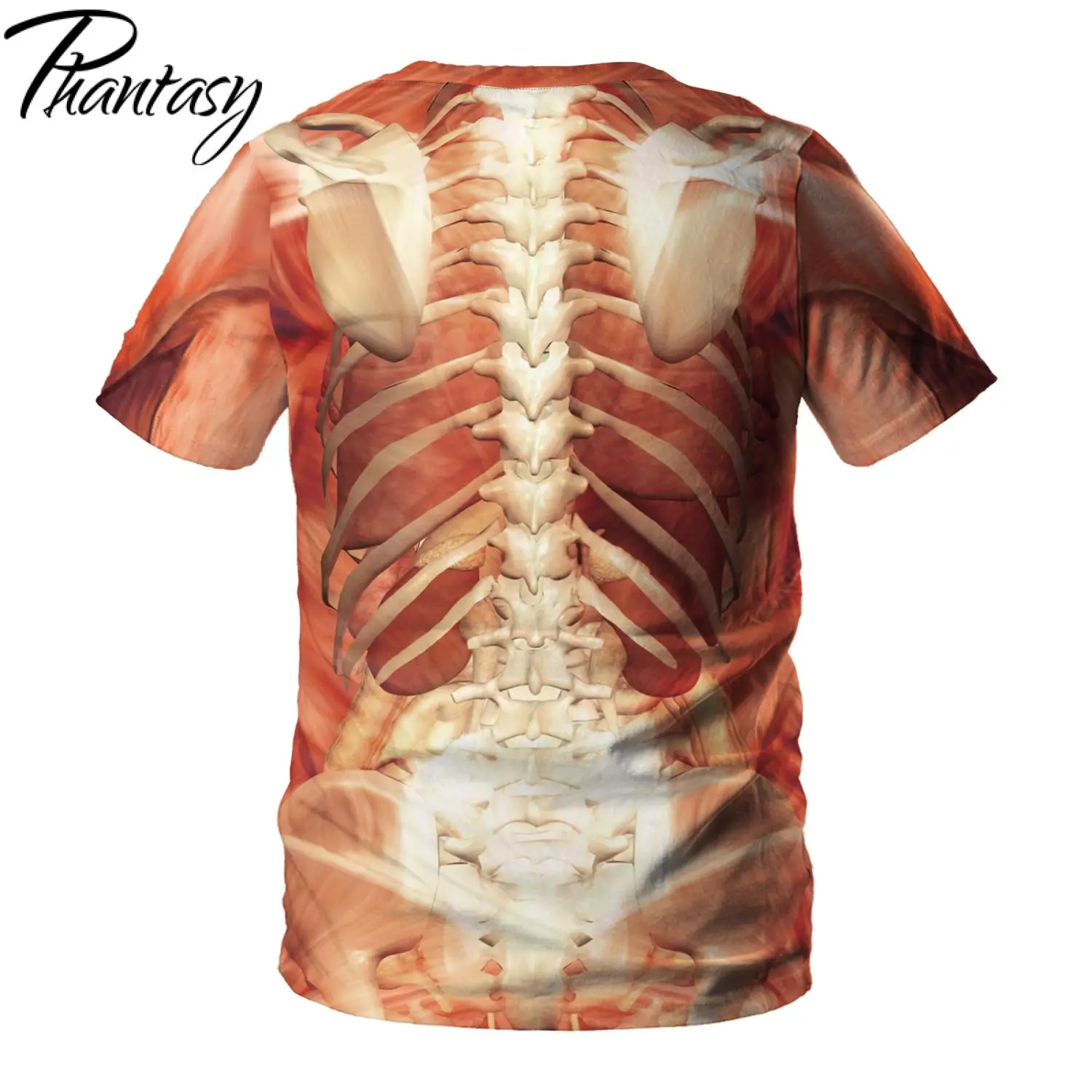 Мужские летние футболки с 3D-принтом Phantasy повседневные свободные коротким