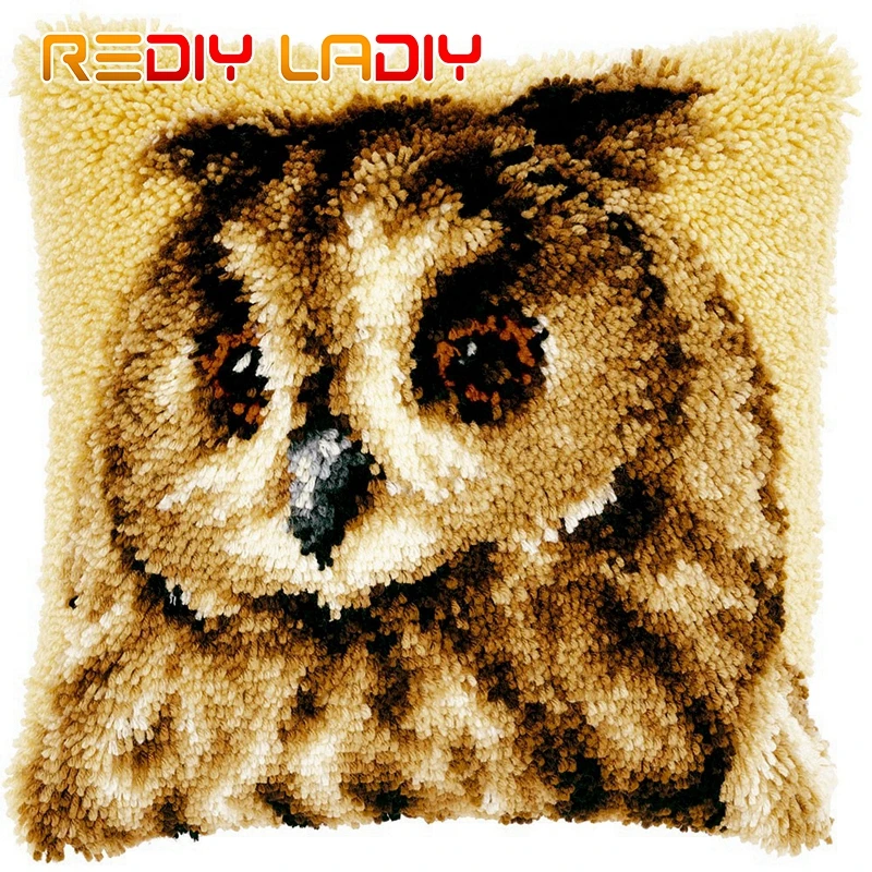 Крюк с защелкой для подушек морда Льва Вяжущие крючком Пряжа Подушка Чехол