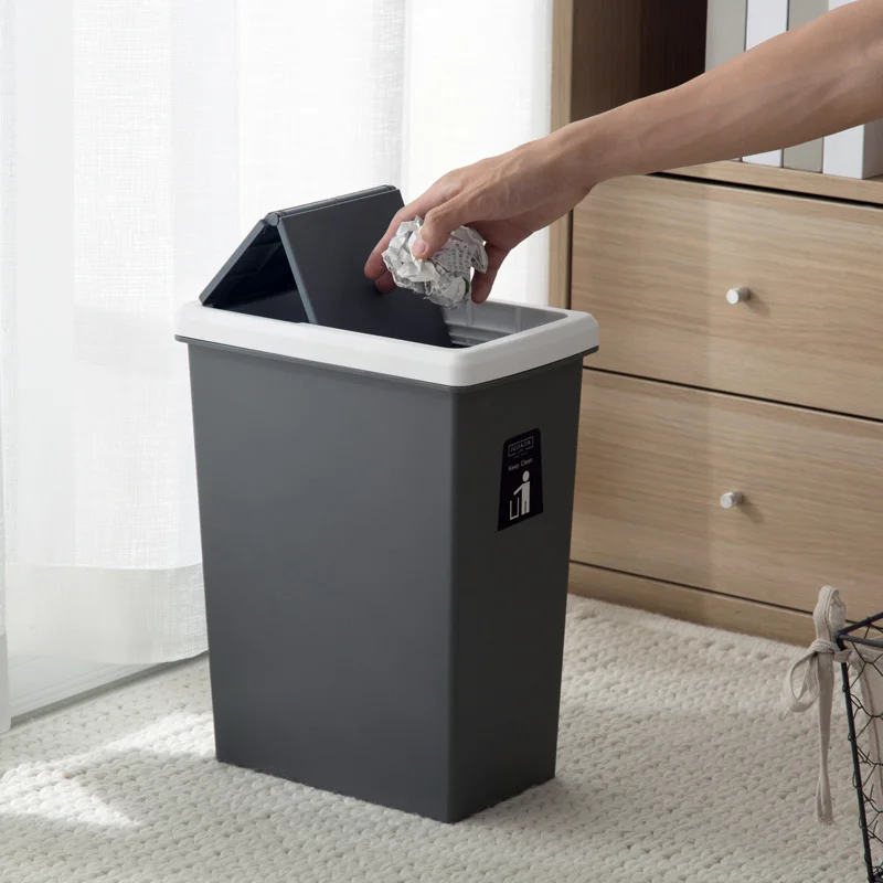 

Folding Large Trash Can Kitchen Recycle Retractable Waste Separation Trash Can With Lid Cubo Basura Cocina Storage Bin DE50LJ
