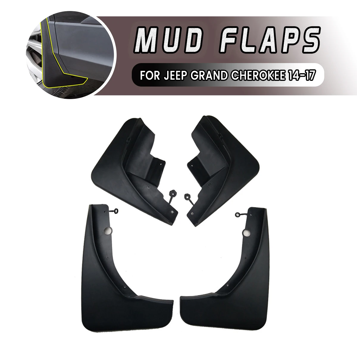 

Брызговики для JEEP GRAND CHEROKEE, 14-17 дюймов