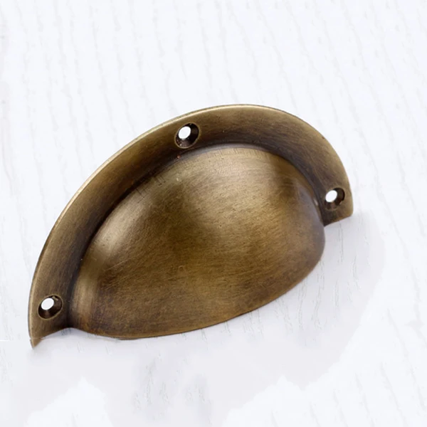 Pull ring handle Ltd Solid Face Fix Shaker Style Hooded Drawer Cabinet Cup Handle 95mm Antique Brass CNIM Hot | Обустройство дома
