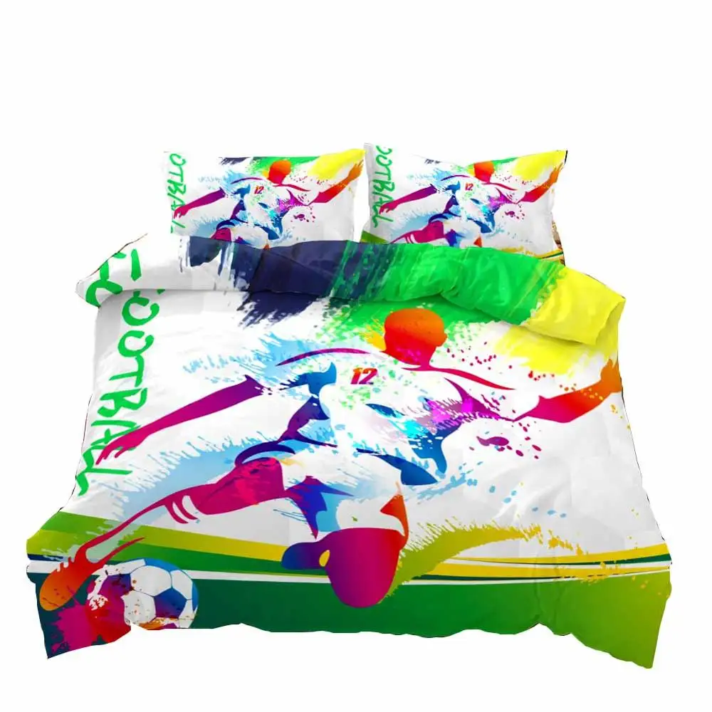 Пододеяльник KTLRR футбольной серии комплект из 3 предметов с принтом аниме