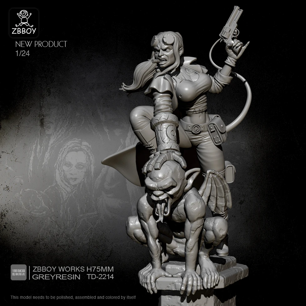 

1/24 Resin Figure Kits Baroness warrior Model Self-assembled TD-2214