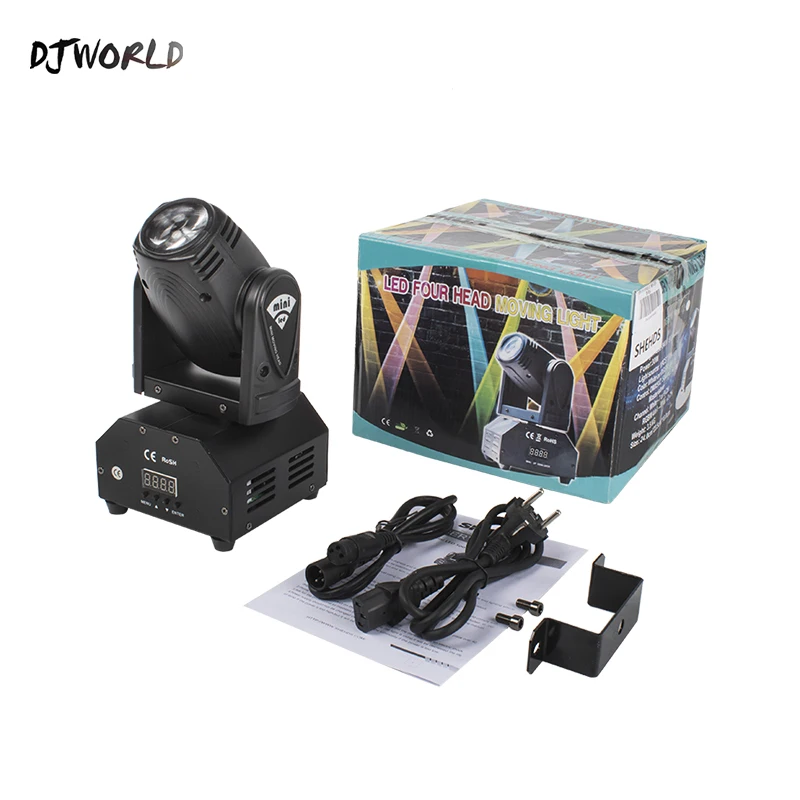 Миниатсветильник ный Светодиодный прожектор с вращающейся головкой RGBW 10 Вт 4 в 1