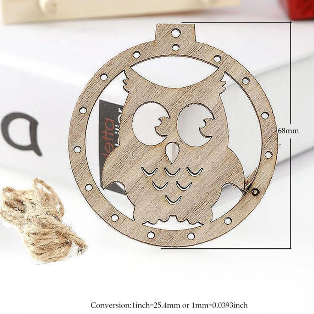 10 шт. декоративные деревянные украшения для новогодней ёлки | Дом и сад