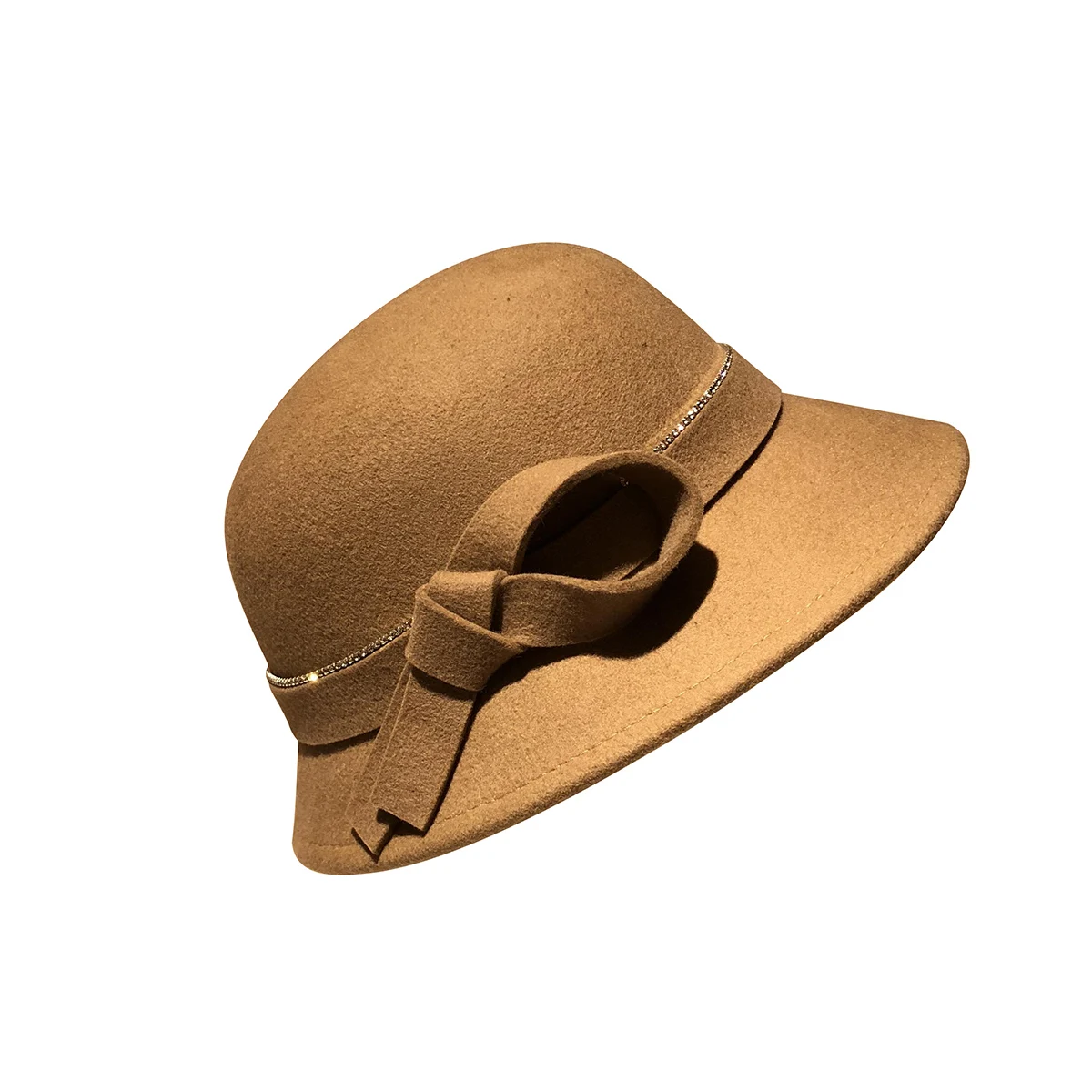 

French Hepburn wool basin hat top hat autumn and winter warm fashion elegant fisherman's hat exquisite camel hat