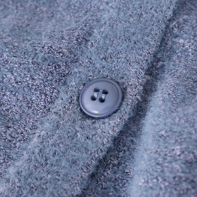 Лохматый женский длинный кардиган оверсайз розовый мохер болеро трикотаж Модный