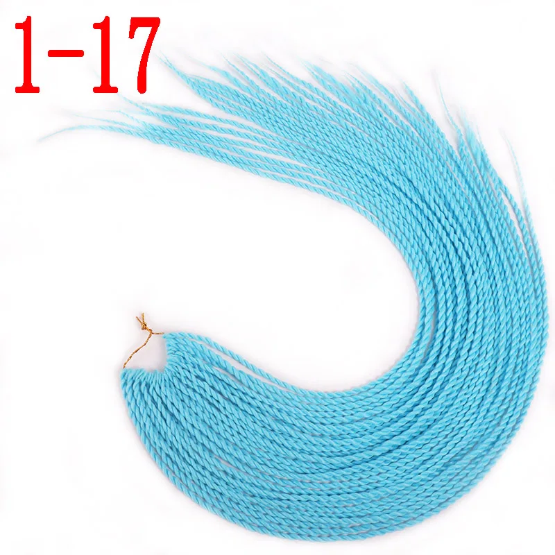 1-17 MERISIHAIR Ombre Сенегальские крученые волосы на крючках косички 24 дюйма 30 корней/упаковка синтетические косички волосы для женщин серый, синий, розовый, бро - Цвет: 1-17