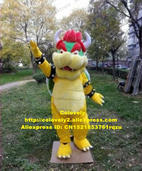 Хэллоуин Bowser маскарадный костюм Монстра взрослый персонажа из мультфильма