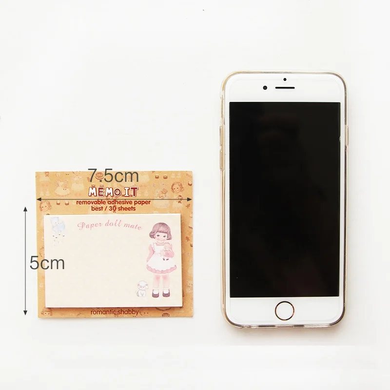 8 шт Memo его бумаги для заметок на клейкой основе с рисунком Бумага кукла Коврики