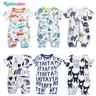 Комбинезон для мальчиков 0-24 месяцев, хлопок, короткий рукав