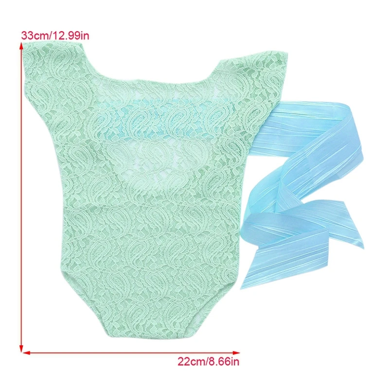

Newborn Baby Girl Lace Silk Bow Back Romper Jumpsuit Photography Prop Outfit New