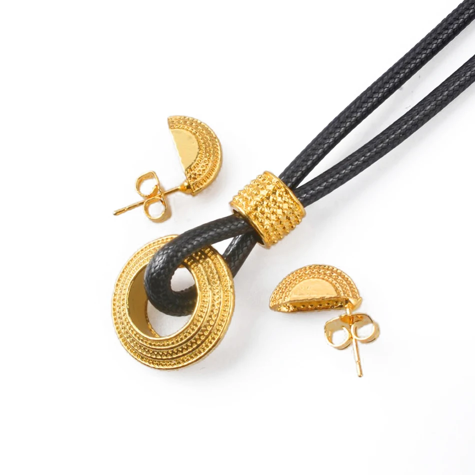 Комплект ювелирных изделий Anniyo небольшие эфиопские украшения для