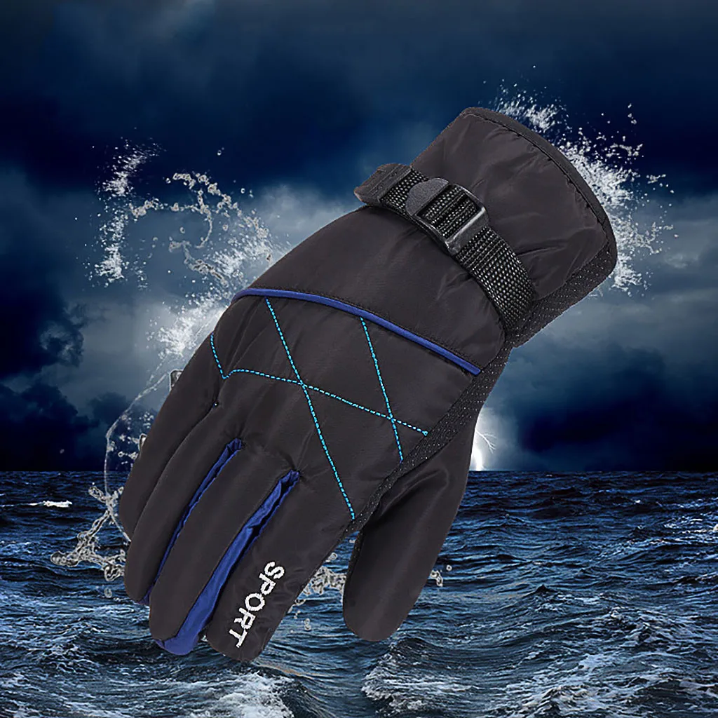 Мужские зимние перчатки для велоспорта теплые катания на лыжах уличные брызг