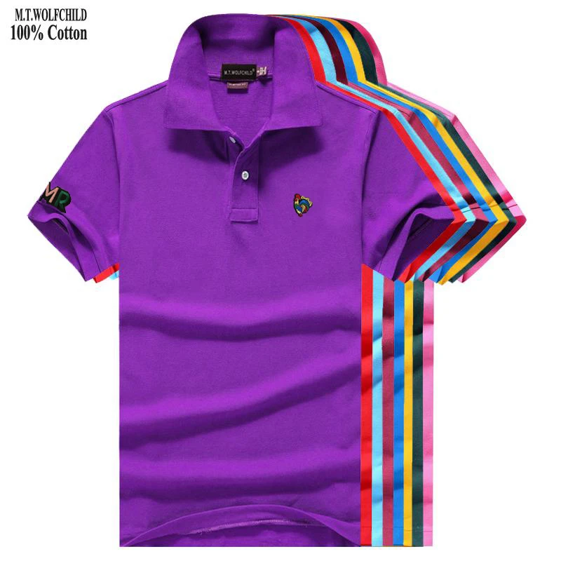 100% хлопок 2020 летние Дизайнерские мужские рубашки-поло с коротким рукавом