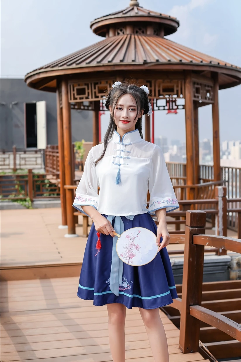 

Reform Hanfu Women Classical Dance Costume Folk Festival Outfit Rave Performance Clothes Chinese Fairy Dress Stage Wear