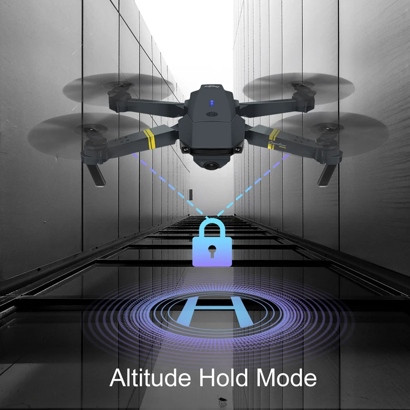 Дрон E58 Wifi Fpv широкоугольная камера Hd 1080P / 720P/4K режим удержания высоты складной