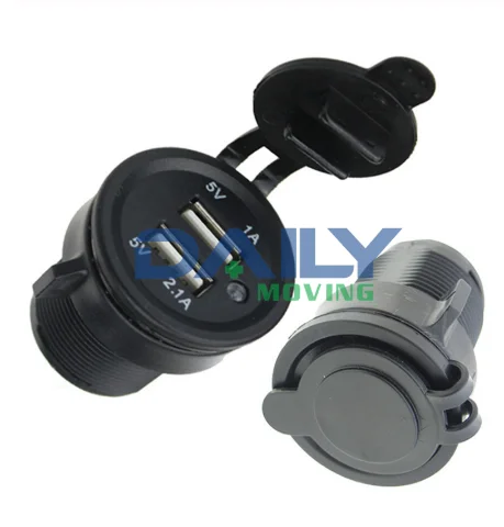 IP68 водонепроницаемый DC12V 24V Dual USB Автомобильное зарядное устройство с 2 портами