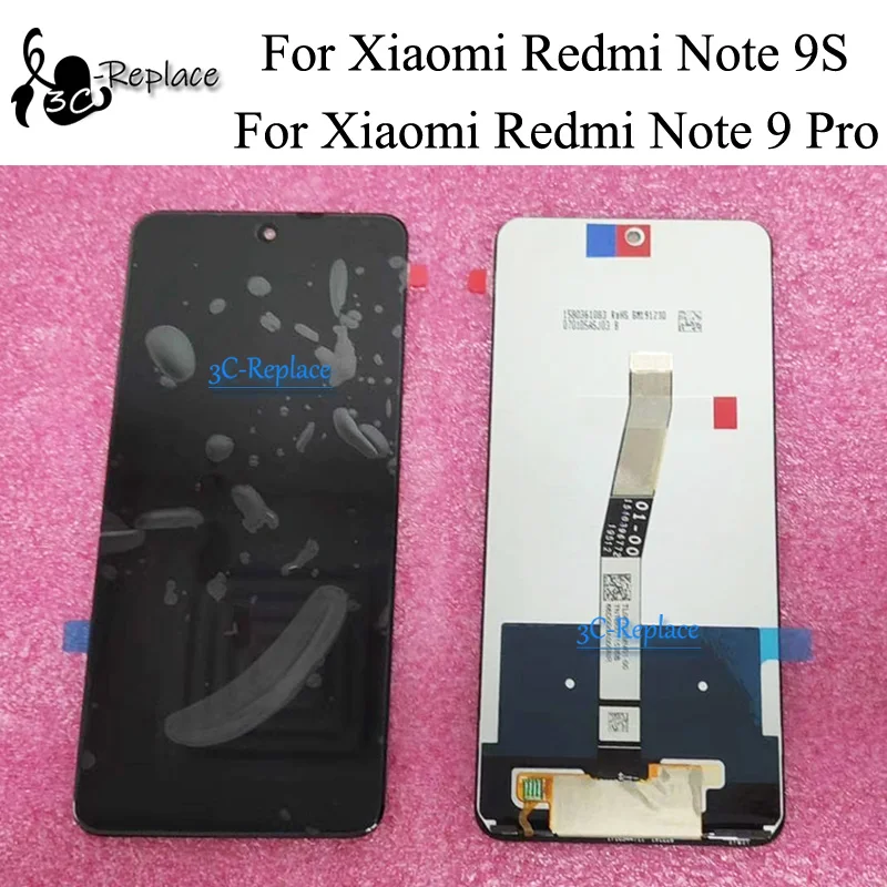 ЖК дисплей 6 67 дюйма для Xiaomi Redmi Note 9 Pro Max / 9S Global сенсорный экран с дигитайзером в