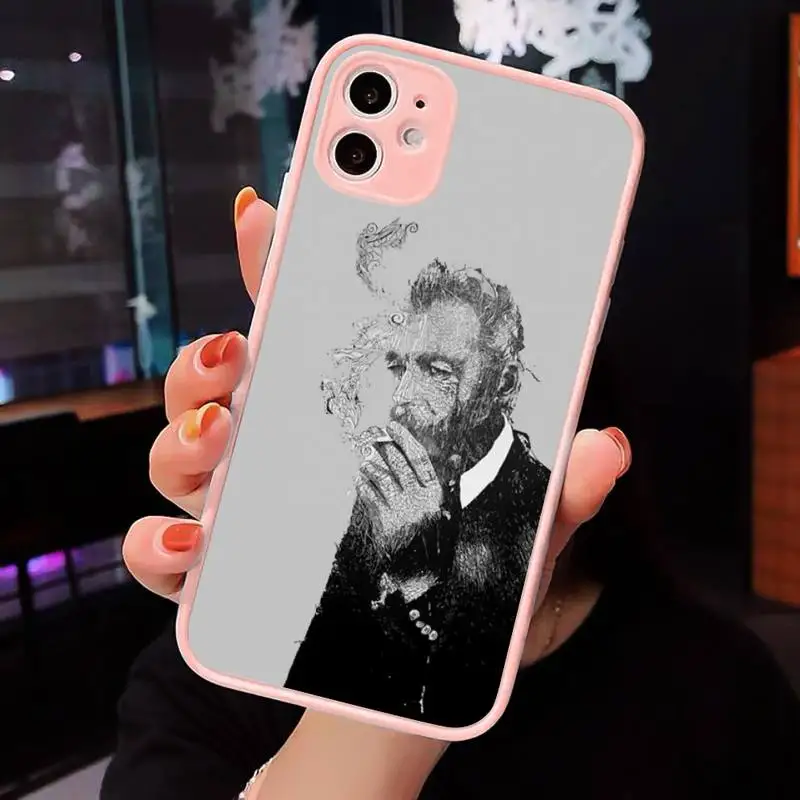 

Wood geometry grain art design Phone Case Matte Transparent for iPhone 7 8 11 12 s mini pro X XS XR MAX Plus cover funda