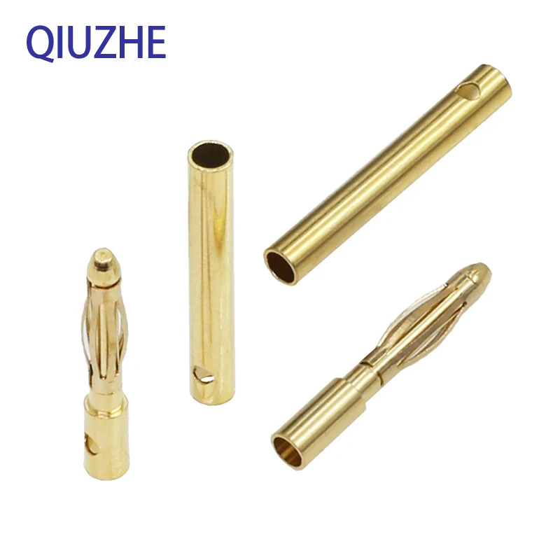 

2Pair Amass GC2010-M/F Electric Regulating 2.0mm Gold Plug and Socket of Male and Female Motor Model Banana Plug Electric