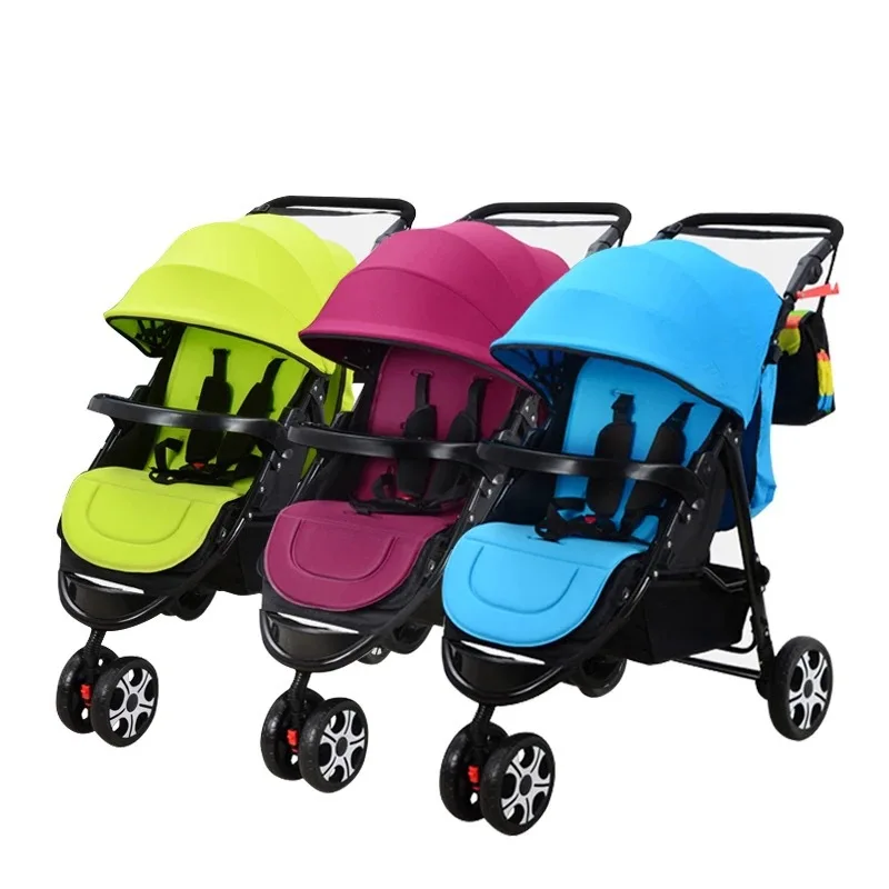 Twin Stroller Detachable Triplets Boys And Girls Multiple Foldable Strollers | Мать и ребенок