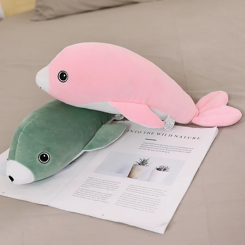 

New Style 40-120CM Big Size Colorful Soft Marine Animal Doll Stuffed Seal Plush Toys Cartoon Sleep Pillows Gift For Girls