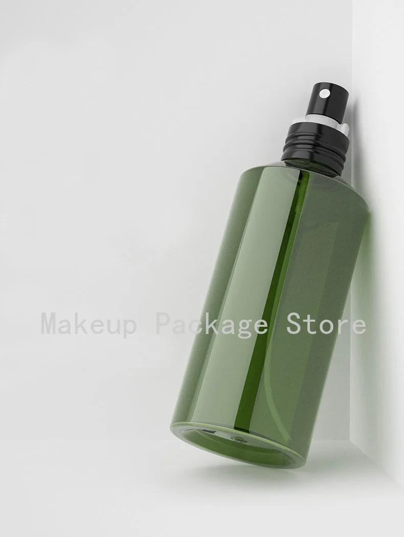 

50ml100ml150ml200ml 50pcs Plastic Empty Mist Cosmetic Spray Container, DIY Dark Green PET Clear Refillable Bottle Shell Package