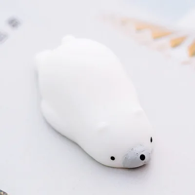 Серебристый Мягкое Животное игрушка милый кот сжимаемая игрушка мягкий воспроизводящий антистресс Abreact мяч антистресс смешные подарки Липкий милый забавный подарок - Цвет: Серебристый