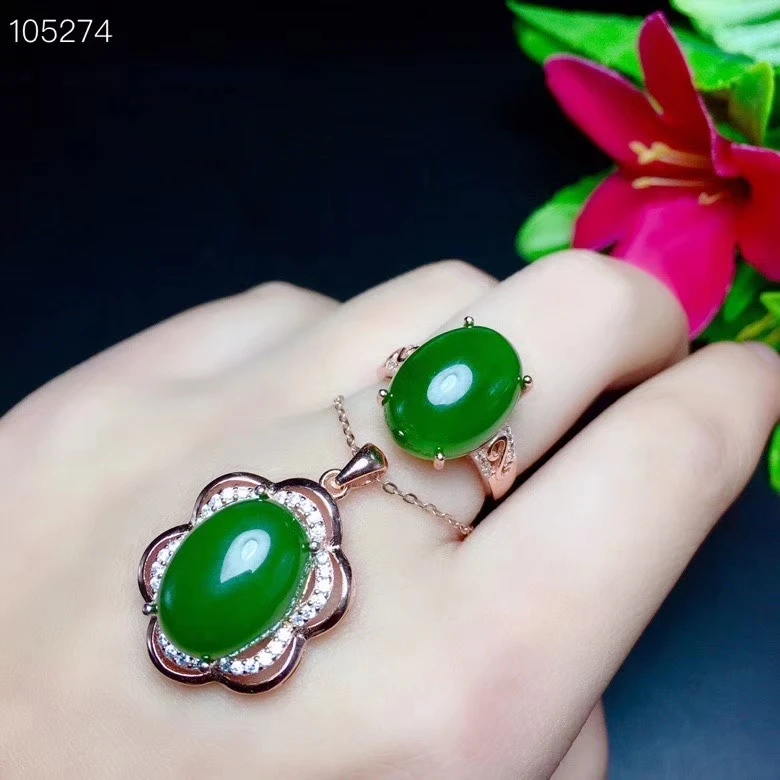 KJJEAXCMY Изящные Ювелирные изделия имитация серебра натуральная яшма Женское