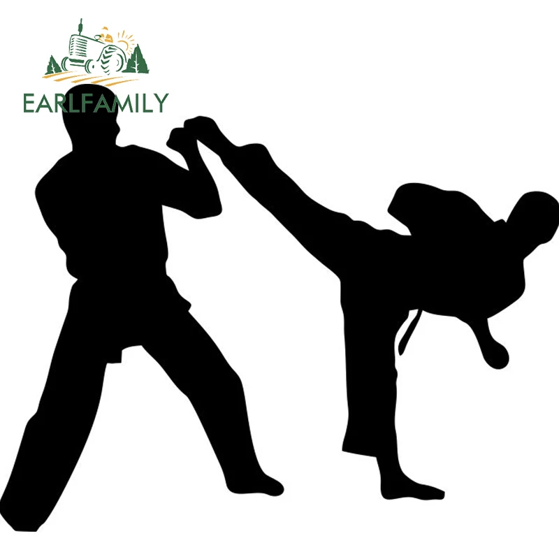 EARLFAMILY 58cm x 46.4cm 2x Karate Martial Arts Belt Dojo Graphic(one For Each Side) Car Sticker for Truck Door Side Vinyl Decal |