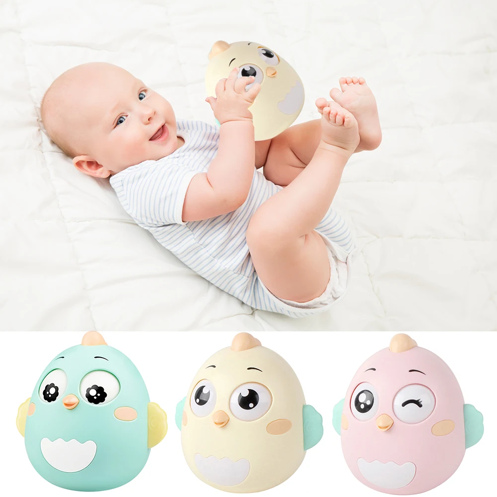

Baby Tumbler Toy Plastic Appease Toy Fun Cartoon Chick Doll Puzzle Early Education Teether Built-in Bell dropshipping#38