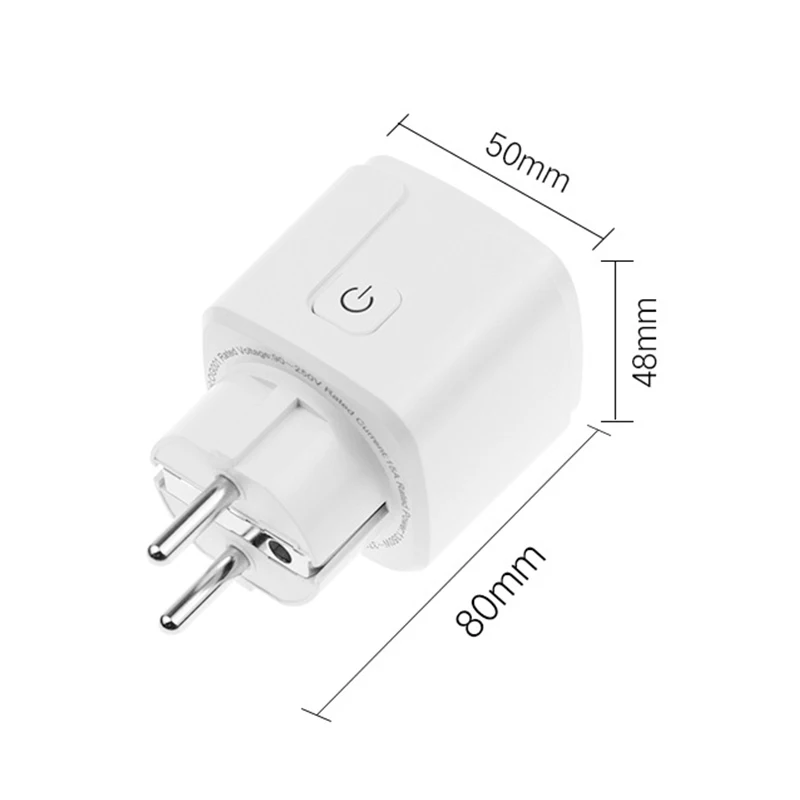 

Smart WiFi Plug Adaptor 16A Power Monitor Socket Outlet Tuya/smart life APP Remote Control Work With Alexa Google Home 5pcs