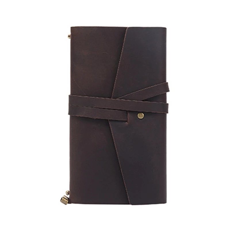 

Crazy Horse Leather Journal Notebook Retro Handbook Diary Notepad Sketchbook Business Organizer Office School Supplies 40JB