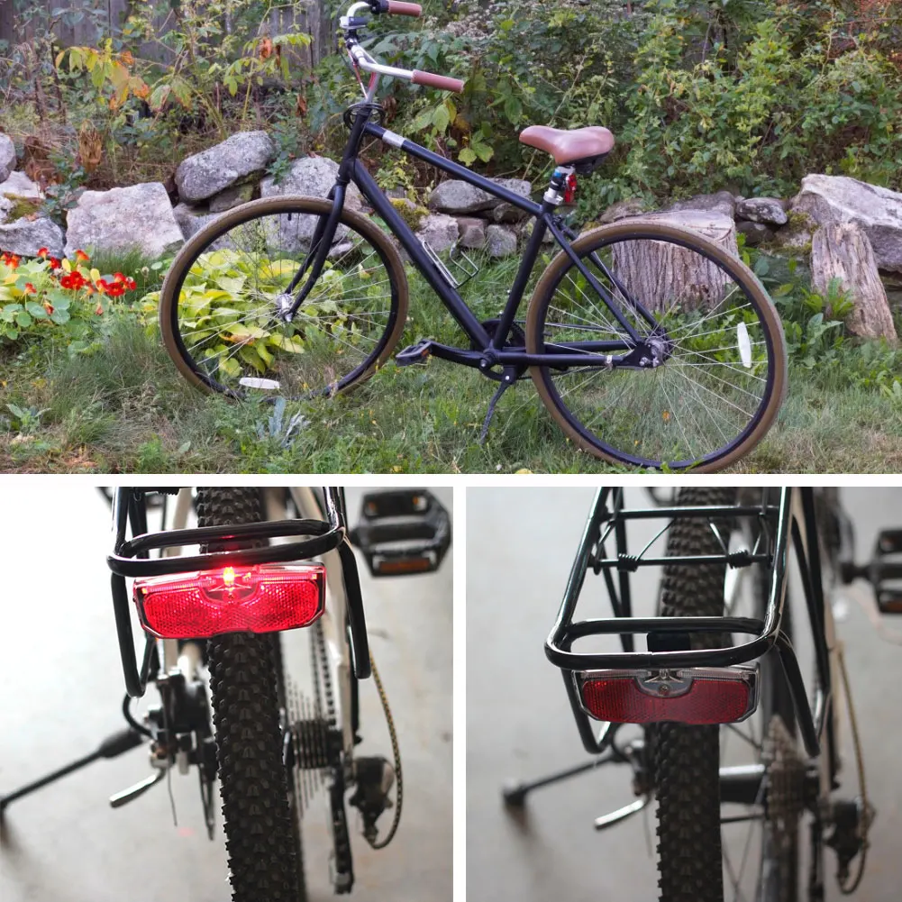 

Bicycle Rear Reflector Tail Light For Luggage Rack Night Riding Aluminum Alloy Reflective Taillight Motorcycle Lights