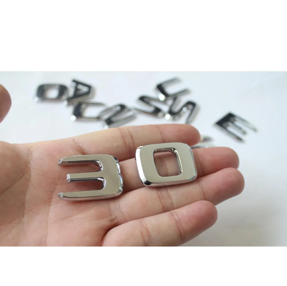 Новый хромированный ABS задний багажник Буквы Значки Эмблемы Наклейка для Mercedes Benz