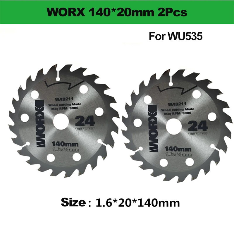 

WORX Пильные диски для дерева 120 мм и 140 мм 24Z