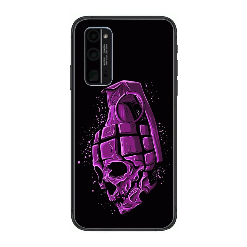 

Fun creative pattern frosted anti-drop phone case Phone Case Hull For Huawei Honor 8 9 10 20 30 A S Lite Pro 5g i Black Back
