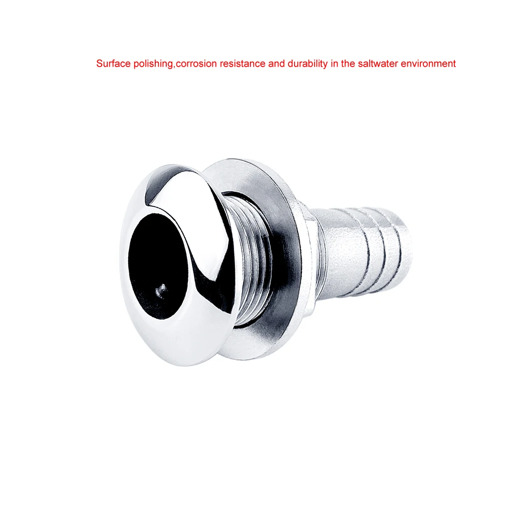 

2X Marine Hardware Stainless Steel 316 Thru Hull Plumbing Fitting Outlet Drain Joint For 3/4" or 1" Hose Boat Yacht Accessories