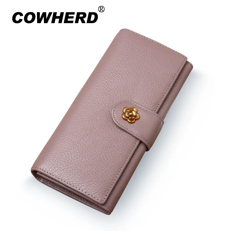 COWHERD женские кошельки из мягкой натуральной коровьей кожи бренд 2019 новый дизайн