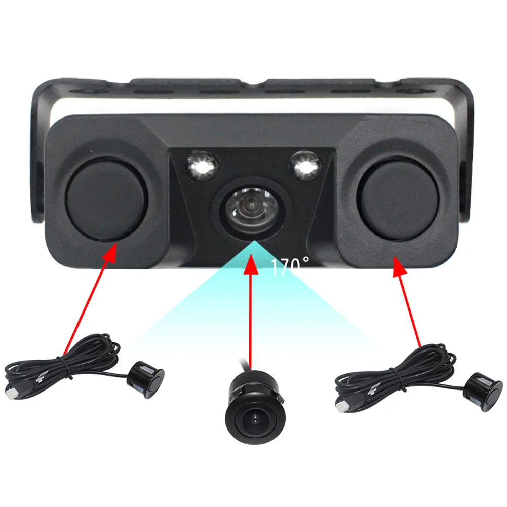 Car Auto Rear View Camera Parking Sensor Monitor 12V Reverse Backup Buzzer With 2 Line Sensors | Автомобили и мотоциклы