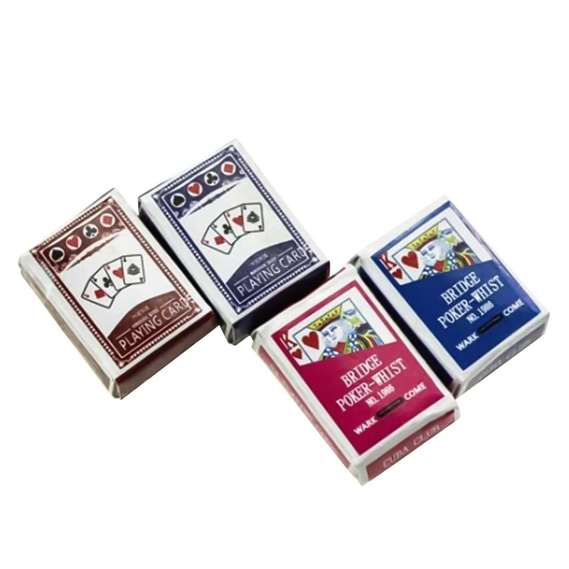 Новые милые миниатюрные Игры покер мини кукольный домик игральные карты