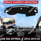 Коврик для приборной панели KIA Optima JF 2016-2019 K5, бархатный чехол для автомобильной приборной панели с черными блоками, пылезащитные снижающие шум автомобильные аксессуары