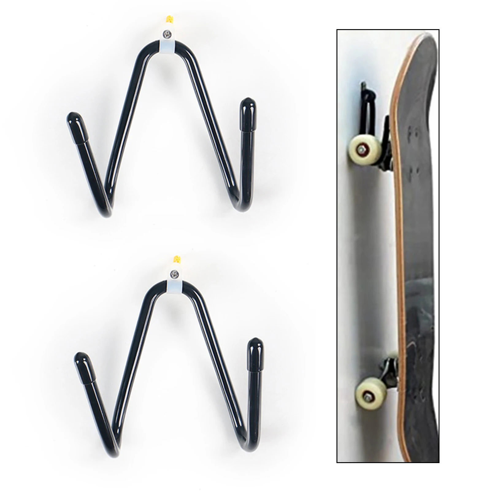 

2pcs Skateboard Scooter Hook Screw Aluminum Alloy Adjustable V-shaped Musical Instrument Guitar Ukulele Storage Hanger Bracket