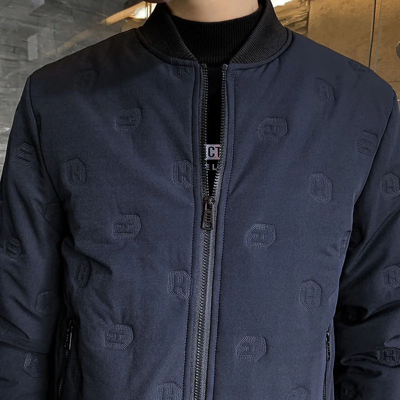 Мужская Утепленная куртка с подкладкой приталенная теплая ветровка