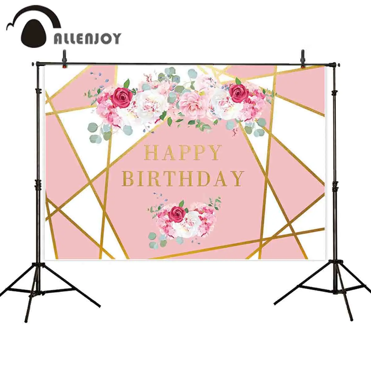 Allenjoy вечерние фотообои с геометрическим узором Цветы Листья Золотая блестящая