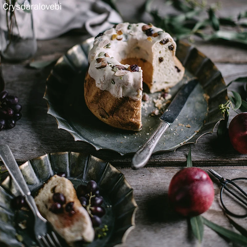 Цветочный ободок ручной работы винтажный античный металлический поднос Ribboned