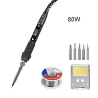 jcd 908s electric soldering iron kit lcd digital welding pen bga soldering iron solder welder tip tin pencil for home diy 80w