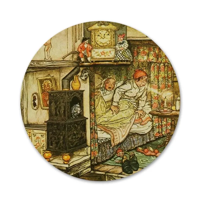 58 мм Арт плакат Альфонса Мухи значок брошь заколка аксессуары для одежды рюкзак